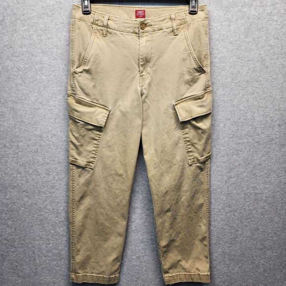 Levis XX Cargo Taper Pants Mens 31x30 Tan Pockets Utility Skater‎ Grunge - Picture 1 of 16